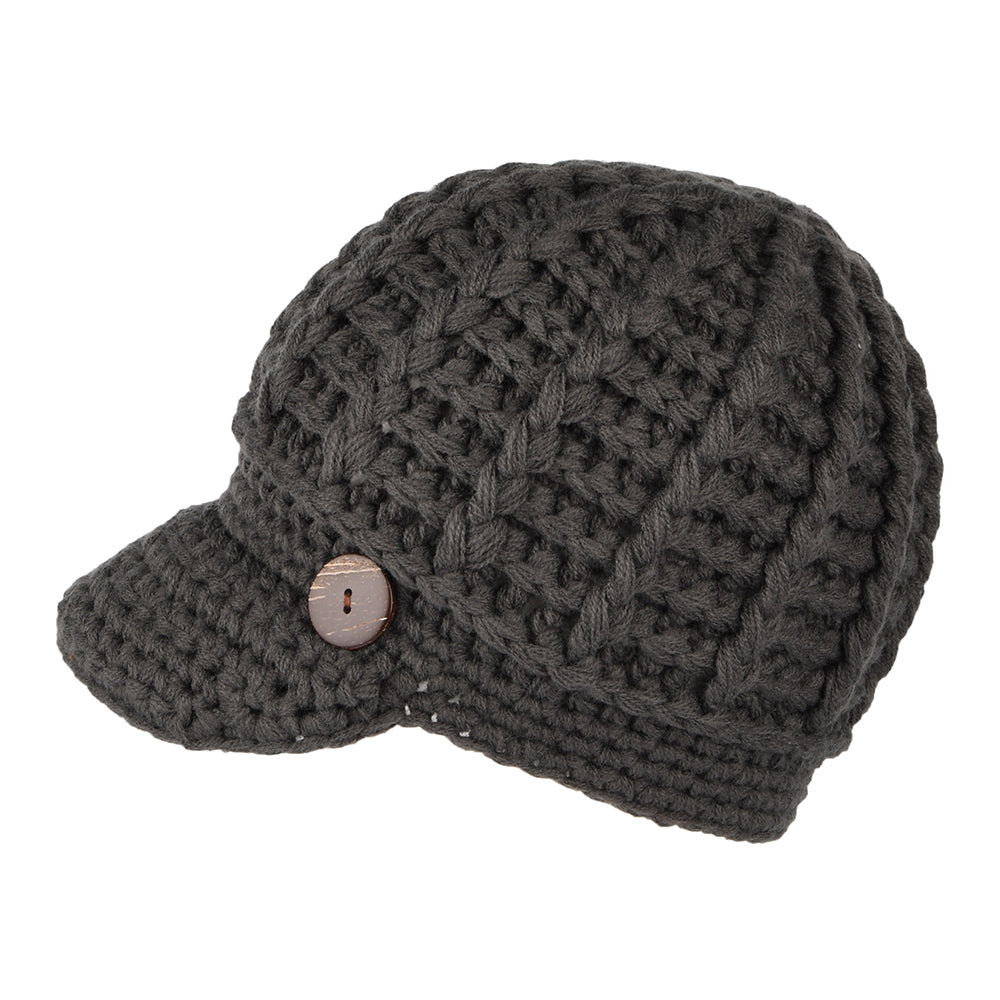 Bonnet à Visière en Crochet Letizia gris SCALA