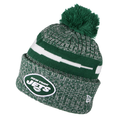 Bonnet à Pompon NFL Sideline Sport Knit New York Jets vert-blanc NEW ERA