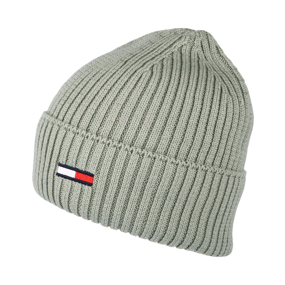 Bonnet Côtelé TJM Flag sauge TOMMY HILFIGER