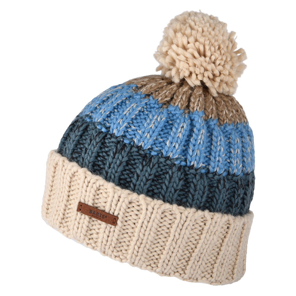 Bonnet à Pompon Wilhelm blé-bleu BARTS