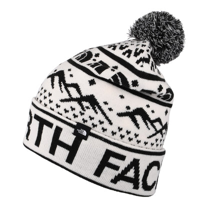 Bonnet à Pompon Ski Tuke blanc cassé-noir THE NORTH FACE