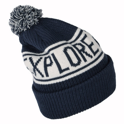Bonnet à Pompon Retro TNF bleu marine-gris THE NORTH FACE
