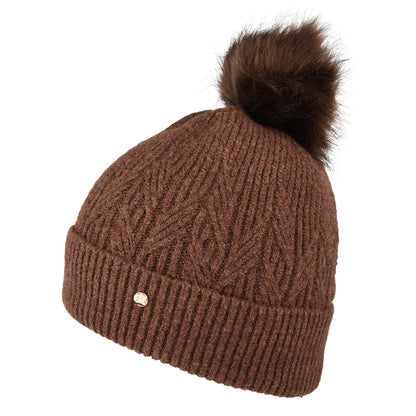 Bonnet à Pompon en Fausse Fourrure Alice châtaigne FAILSWORTH