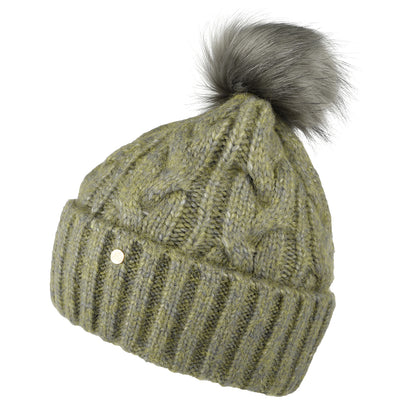 Bonnet à Pompon en Fausse Fourrure Amelia sauge FAILSWORTH