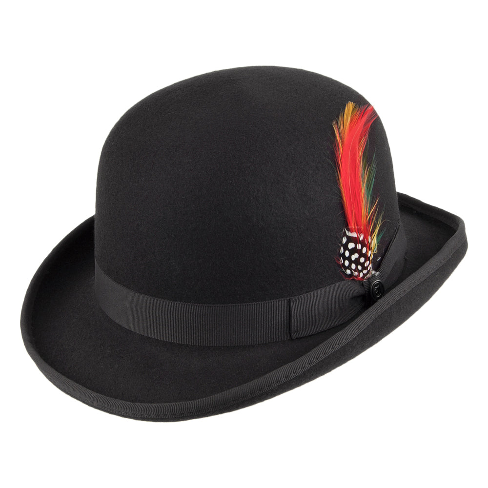 Chapeau Melon en Laine Feutrée noir JAXON & JAMES - VENTE EN GROS