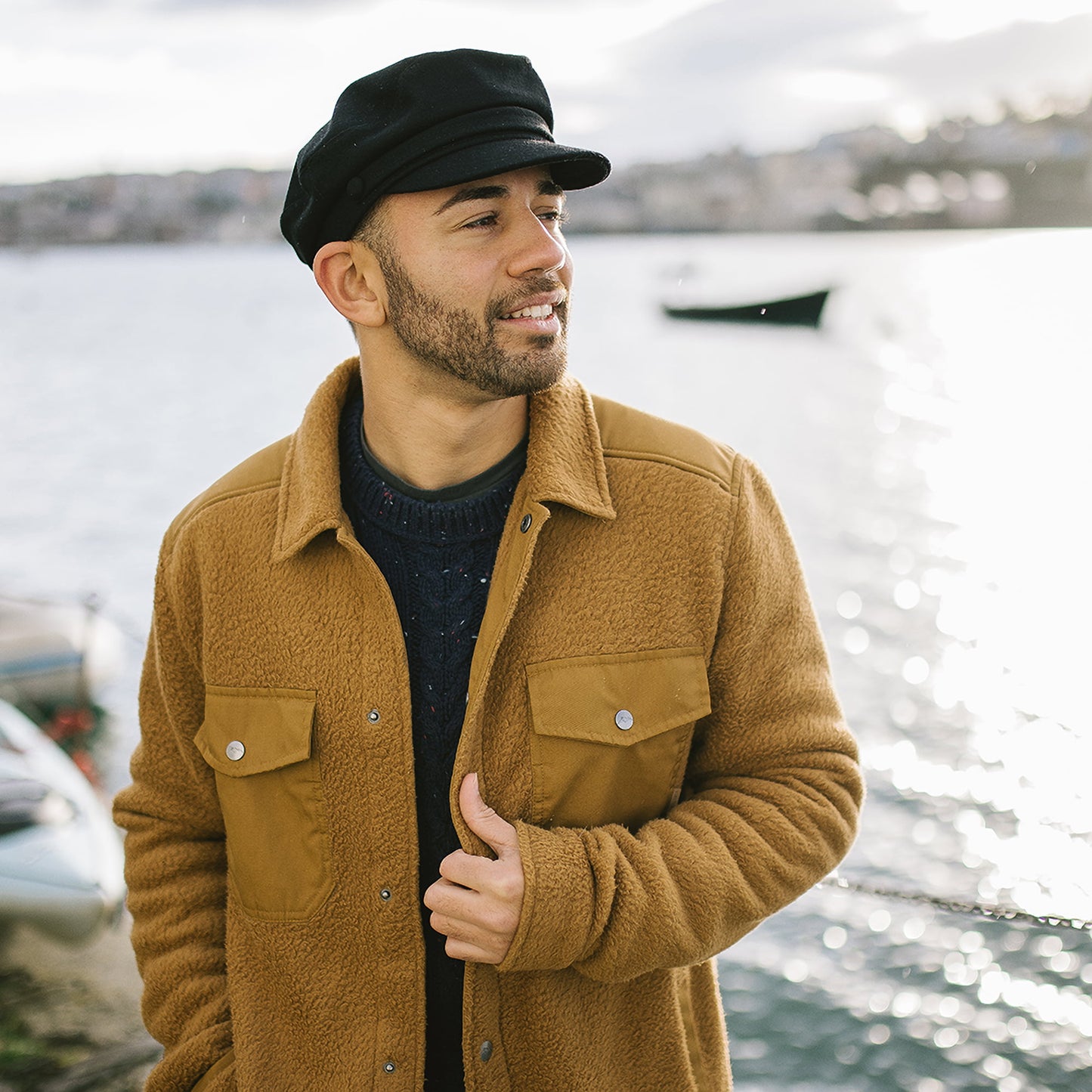Casquette de Marin en Laine noir JAXON & JAMES - VENTE EN GROS