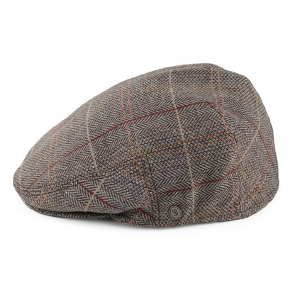 Casquette Plate en Tweed marron-gris JAXON & JAMES - VENTE EN GROS