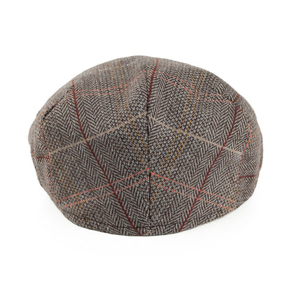 Casquette Plate en Tweed marron-gris JAXON & JAMES - VENTE EN GROS