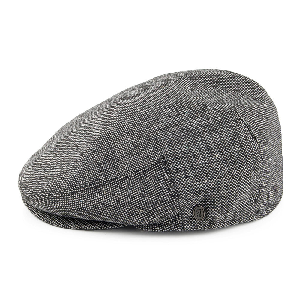 Casquette Plate Marl Tweed noir JAXON & JAMES - VENTE EN GROS
