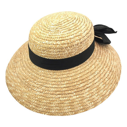 Chapeau Canotier en Paille Milan SUR LA TETE - VENTE EN GROS