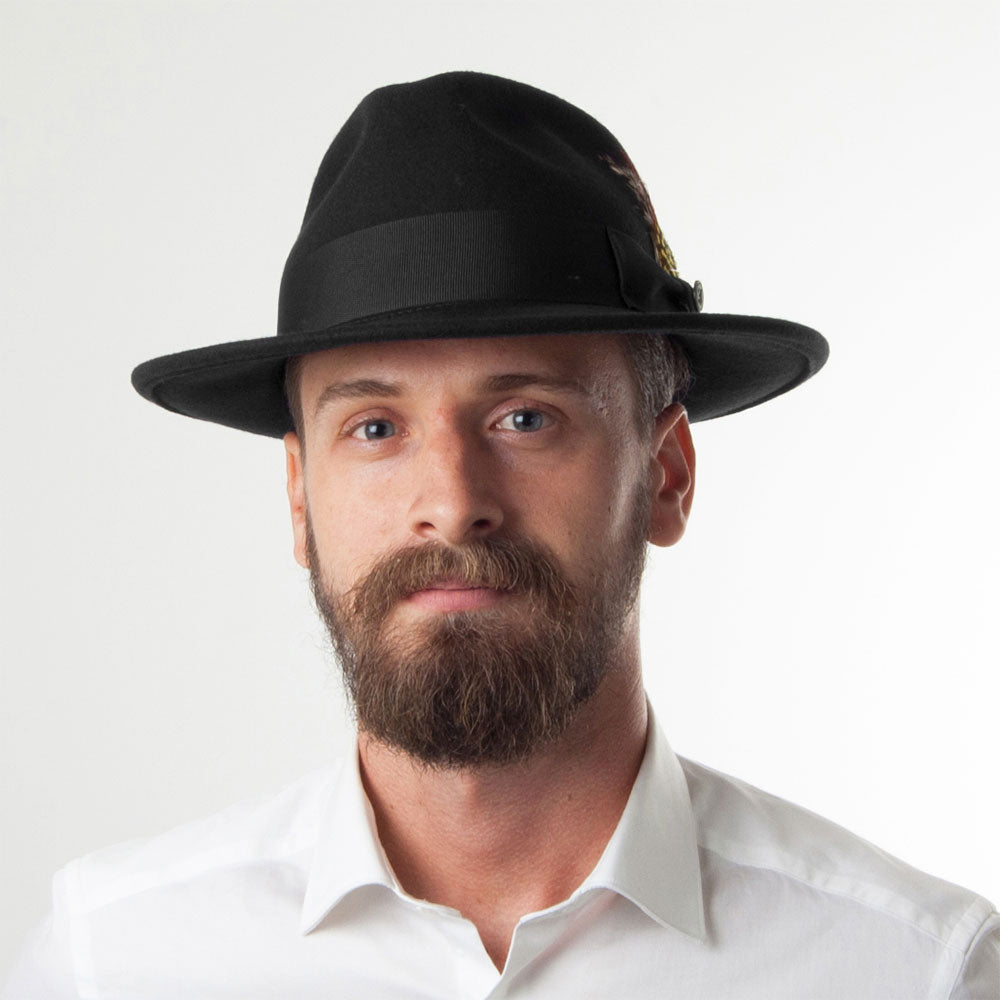 Chapeau Fedora Déformable C-Crown noir JAXON & JAMES - VENTE EN GROS