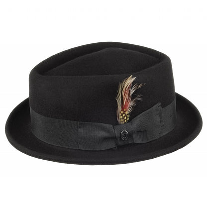 Chapeau Pork Pie Diamond Crown noir JAXON & JAMES - VENTE EN GROS