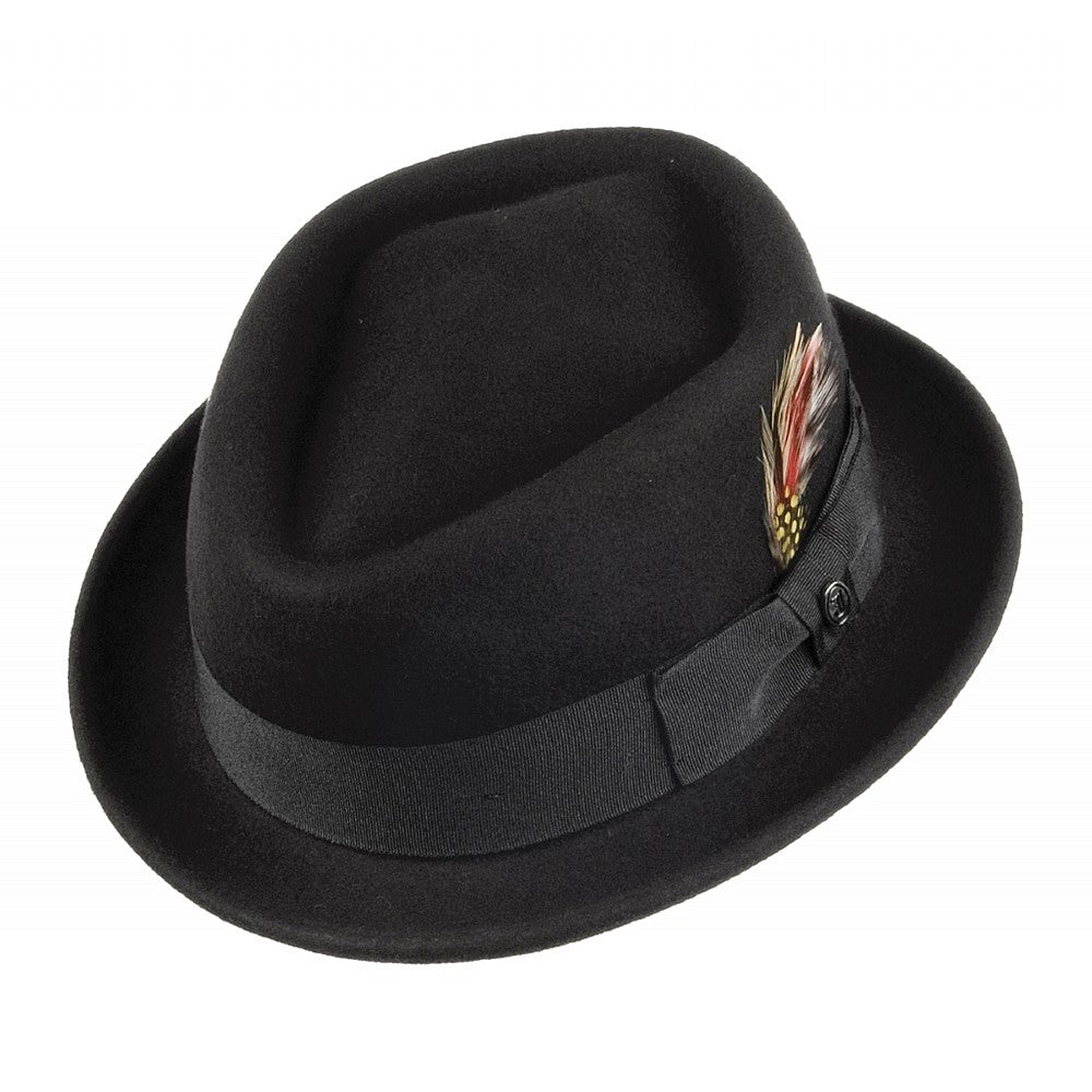 Chapeau Pork Pie Diamond Crown noir JAXON & JAMES - VENTE EN GROS