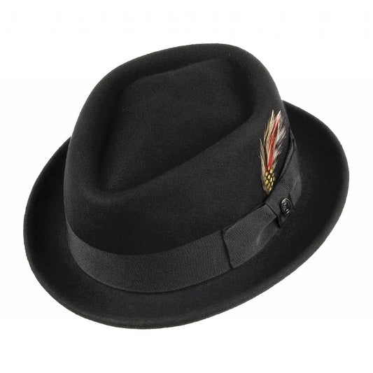 Chapeau Pork Pie Diamond Crown noir JAXON & JAMES - VENTE EN GROS