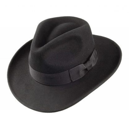 Chapeau Fedora Ford noir JAXON & JAMES - VENTE EN GROS