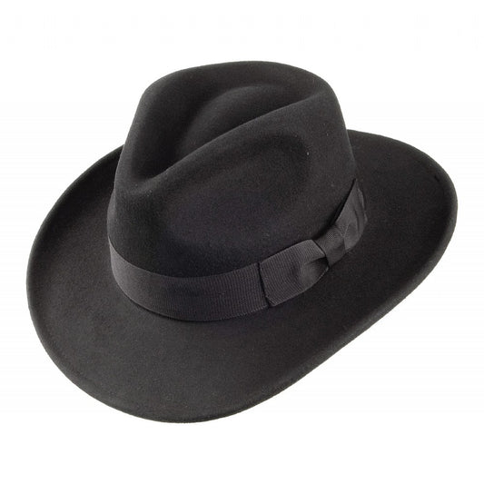 Chapeau Fedora Ford noir JAXON & JAMES - VENTE EN GROS