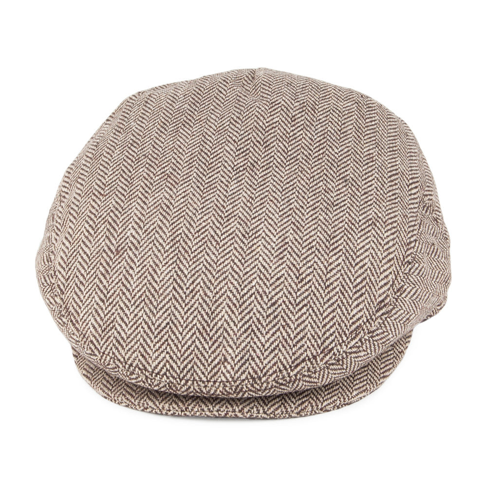 Casquette Plate à Chevrons marron JAXON & JAMES - VENTE EN GROS