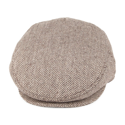 Casquette Plate à Chevrons marron JAXON & JAMES - VENTE EN GROS