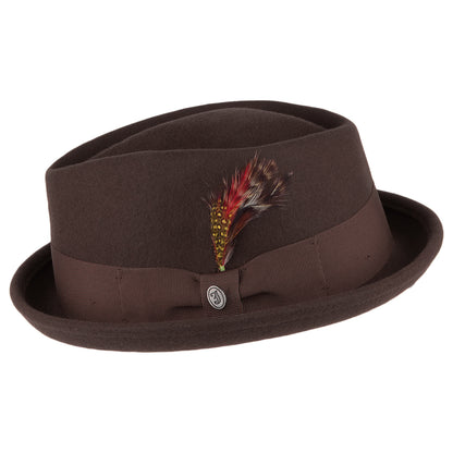 Chapeau Pork Pie Diamond Crown déformable marron JAXON & JAMES - VENTE EN GROS