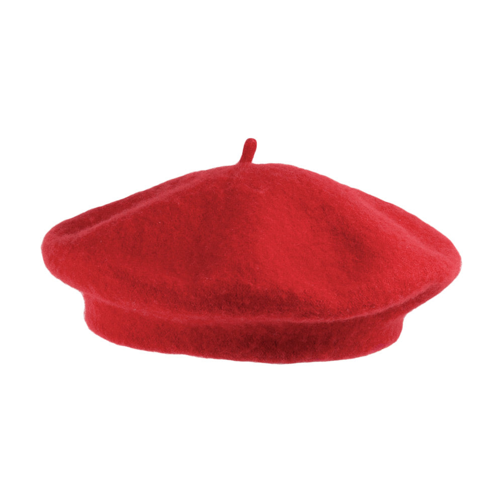 Béret Tendance en Laine rouge - VENTE EN GROS