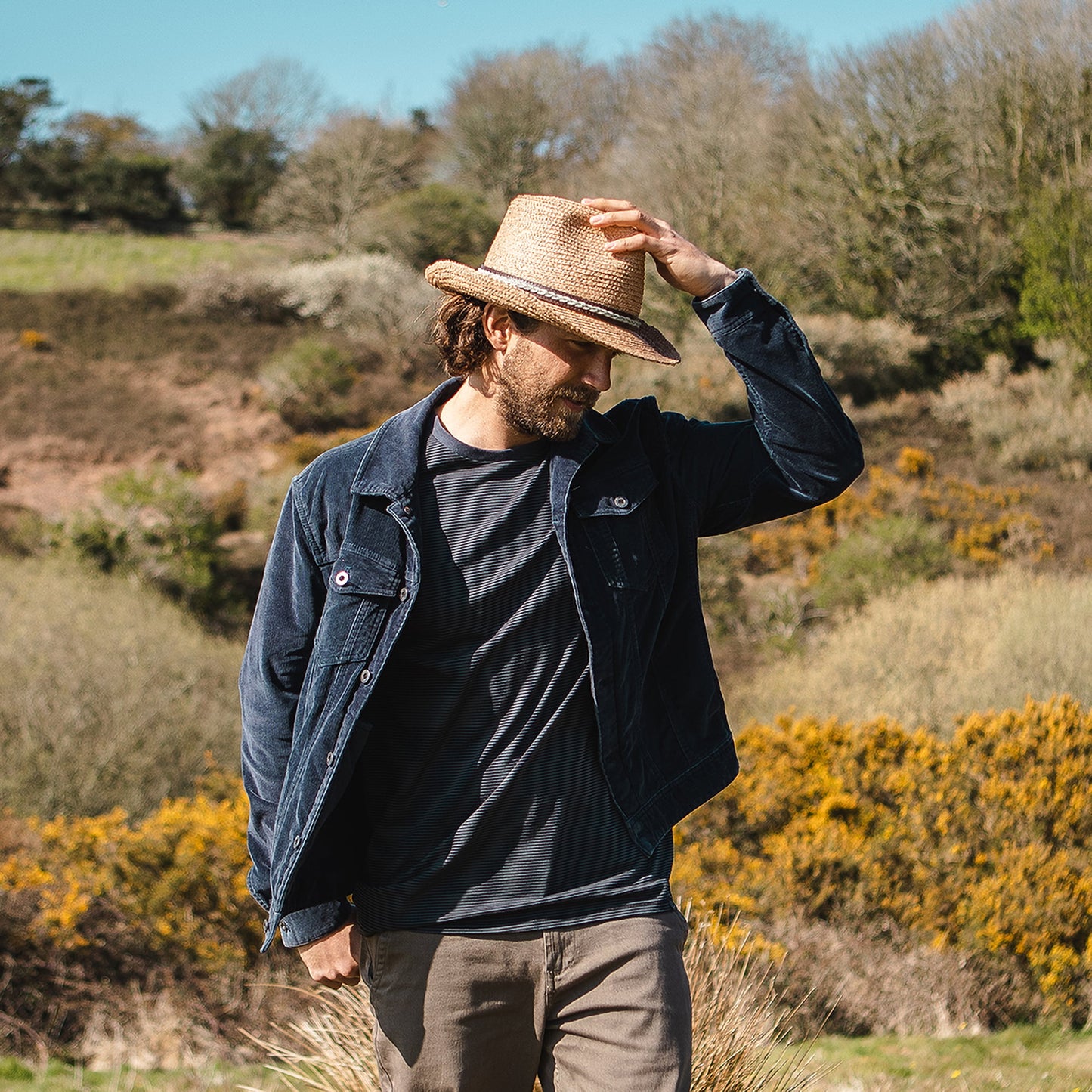 Chapeau Australien en Paille El Paso naturel JAXON & JAMES - VENTE EN GROS