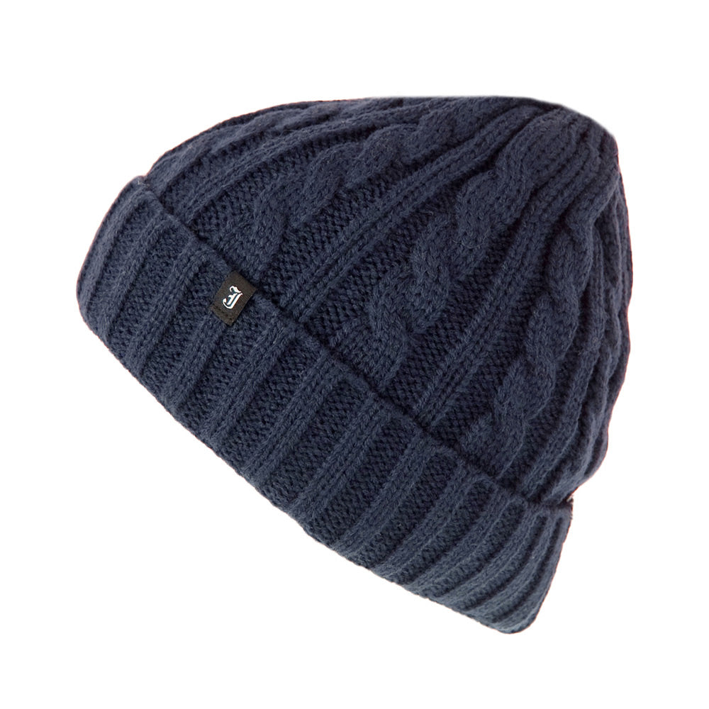 Bonnet  à Torsades bleu marine JAXON & JAMES - VENTE EN GROS