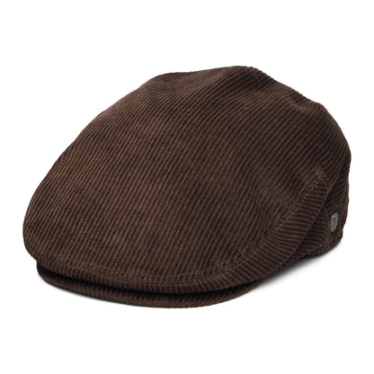 Casquette Plate en Velours Côtelé marron JAXON & JAMES - VENTE EN GROS