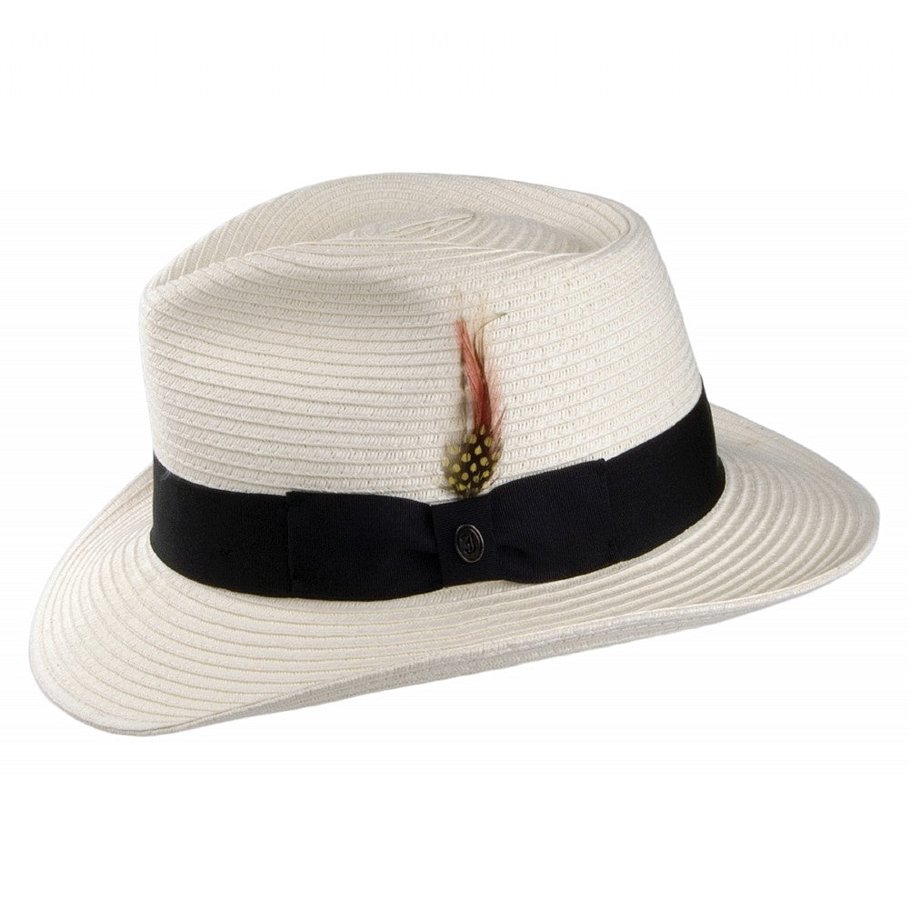 Chapeau Fedora C-Crown en Paille ivoire JAXON & JAMES - VENTE EN GROS