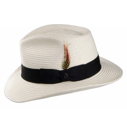 Chapeau Fedora C-Crown en Paille ivoire JAXON & JAMES - VENTE EN GROS