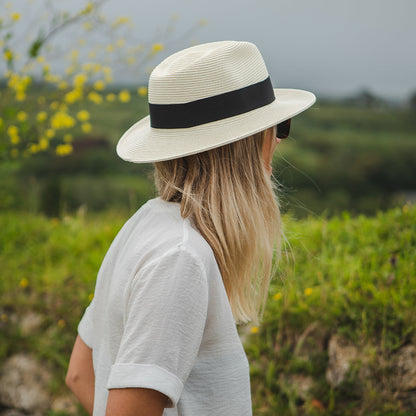 Chapeau Fedora C-Crown en Paille ivoire JAXON & JAMES - VENTE EN GROS