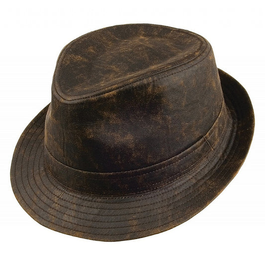Chapeau Trilby à Effet Usé en Coton marron JAXON & JAMES - VENTE EN GROS