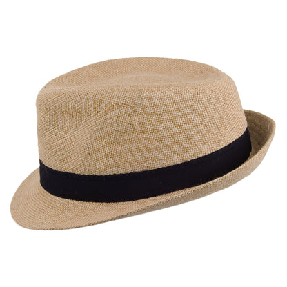 Chapeau Trilby en Jute beige sable JAXON & JAMES - VENTE EN GROS