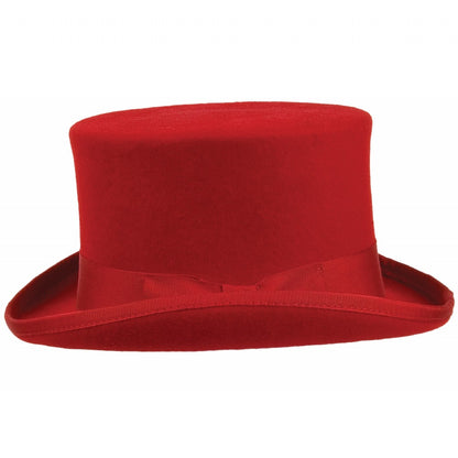 Chapeau Haut de Forme Mid Crown rouge JAXON & JAMES - VENTE EN GROS