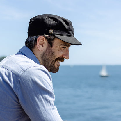 Casquette Militaire à Chevrons noir JAXON & JAMES - VENTE EN GROS