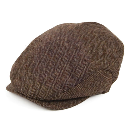 Casquette Plate à Chevrons et Visière Allongée marron JAXON & JAMES - VENTE EN GROS