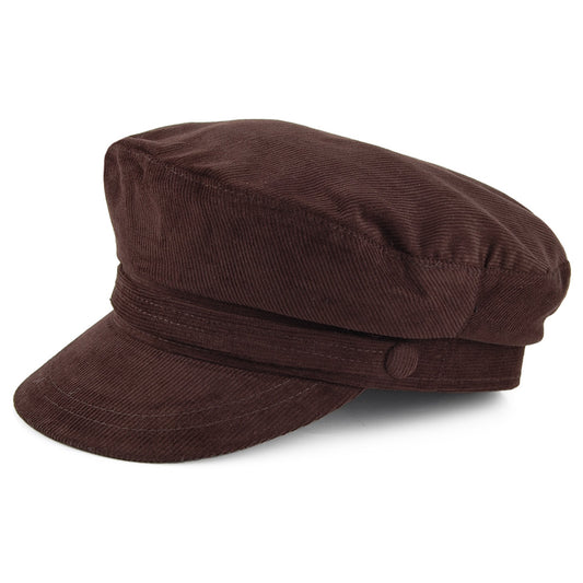 Casquette de Marin en Velours Côtelé marron JAXON & JAMES - VENTE EN GROS