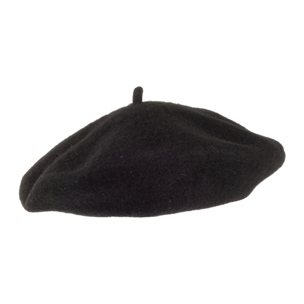 Béret Enfant en Laine noir VILLAGE HATS - VENTE EN GROS
