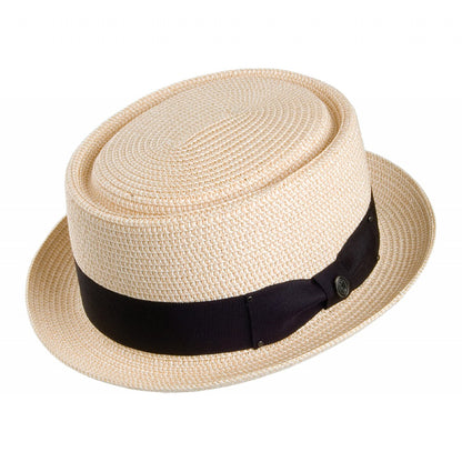 Chapeau Pork Pie en Paille Toyo Braided naturel JAXON & JAMES - VENTE EN GROS