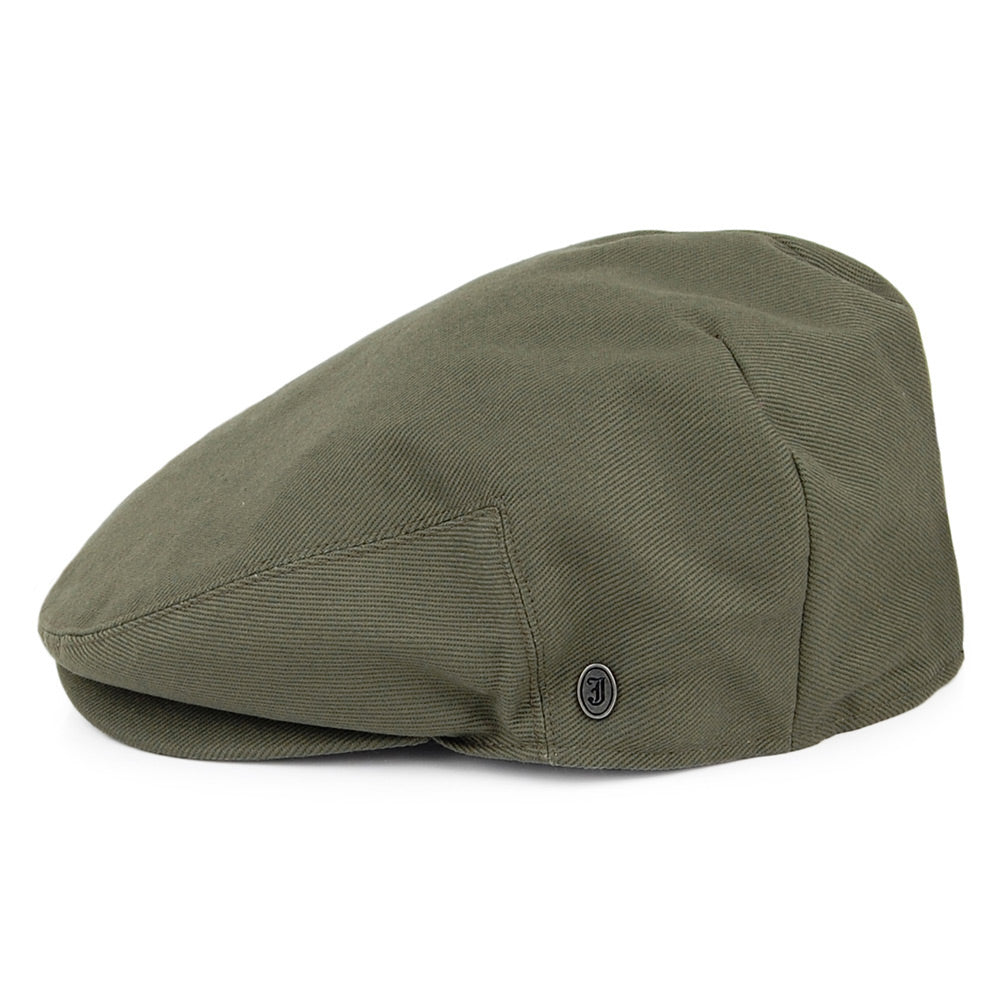 Casquette Plate en Coton Brossé olive JAXON & JAMES - VENTE EN GROS