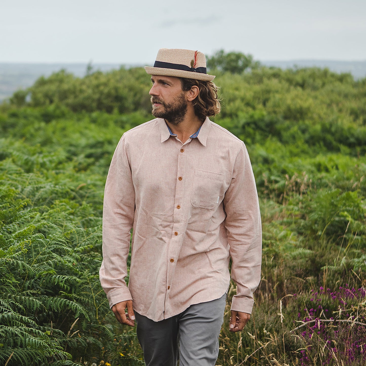 Chapeau Pork Pie Diamond Crown en Paille Toyo Tressée naturel JAXON & JAMES - VENTE EN GROS