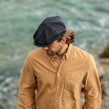 Casquette Gavroche en Pure Laine Harlem anthracite JAXON & JAMES - VENTE EN GROS