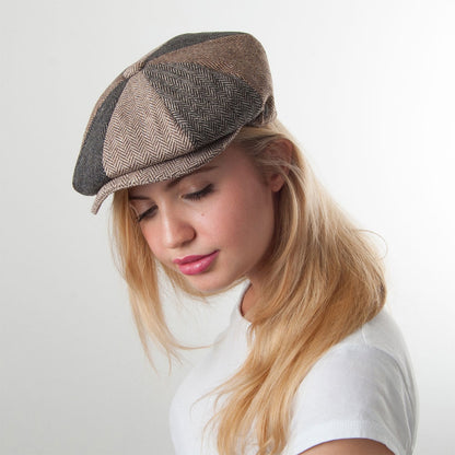 Casquette Gavroche à Chevrons Patch multicolore JAXON & JAMES - VENTE EN GROS
