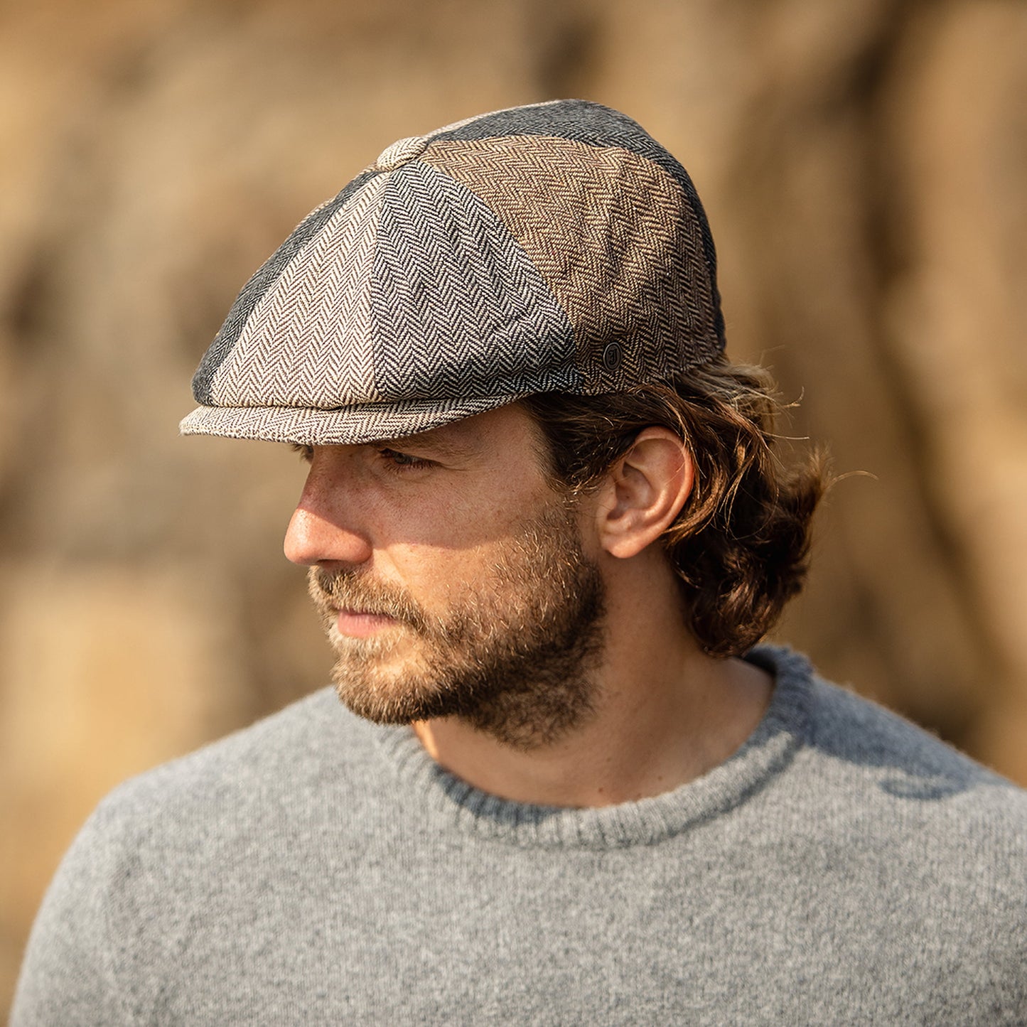 Casquette Gavroche à Chevrons Patch multicolore JAXON & JAMES - VENTE EN GROS