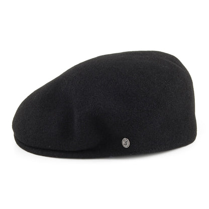 Casquette Plate en Laine Classic noir JAXON & JAMES - VENTE EN GROS