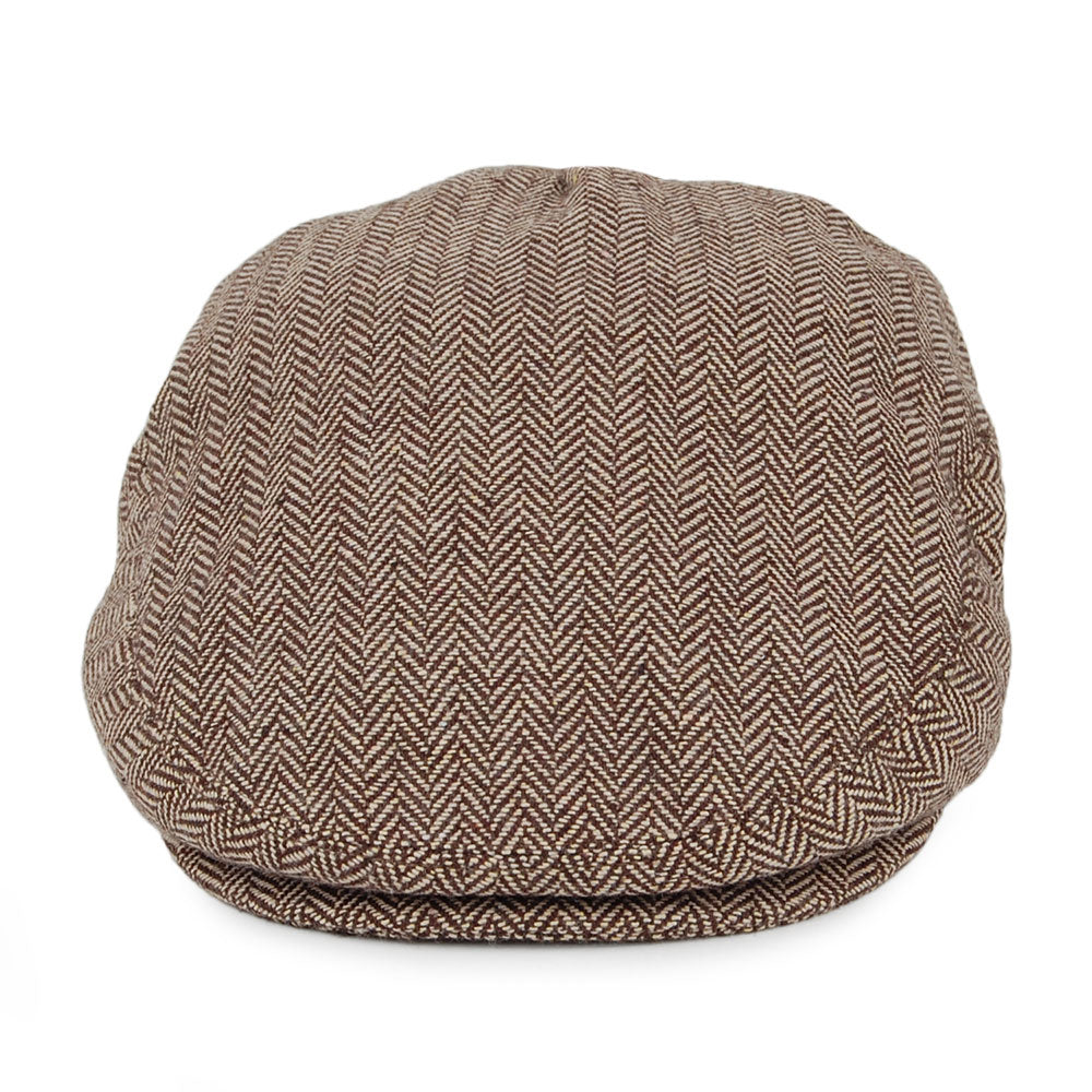 Casquette Plate à Chevrons marron foncé JAXON & JAMES - VENTE EN GROS