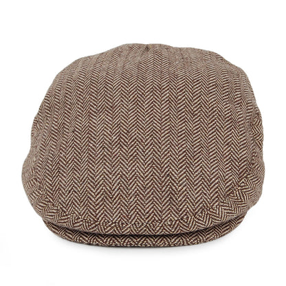 Casquette Plate à Chevrons marron foncé JAXON & JAMES - VENTE EN GROS