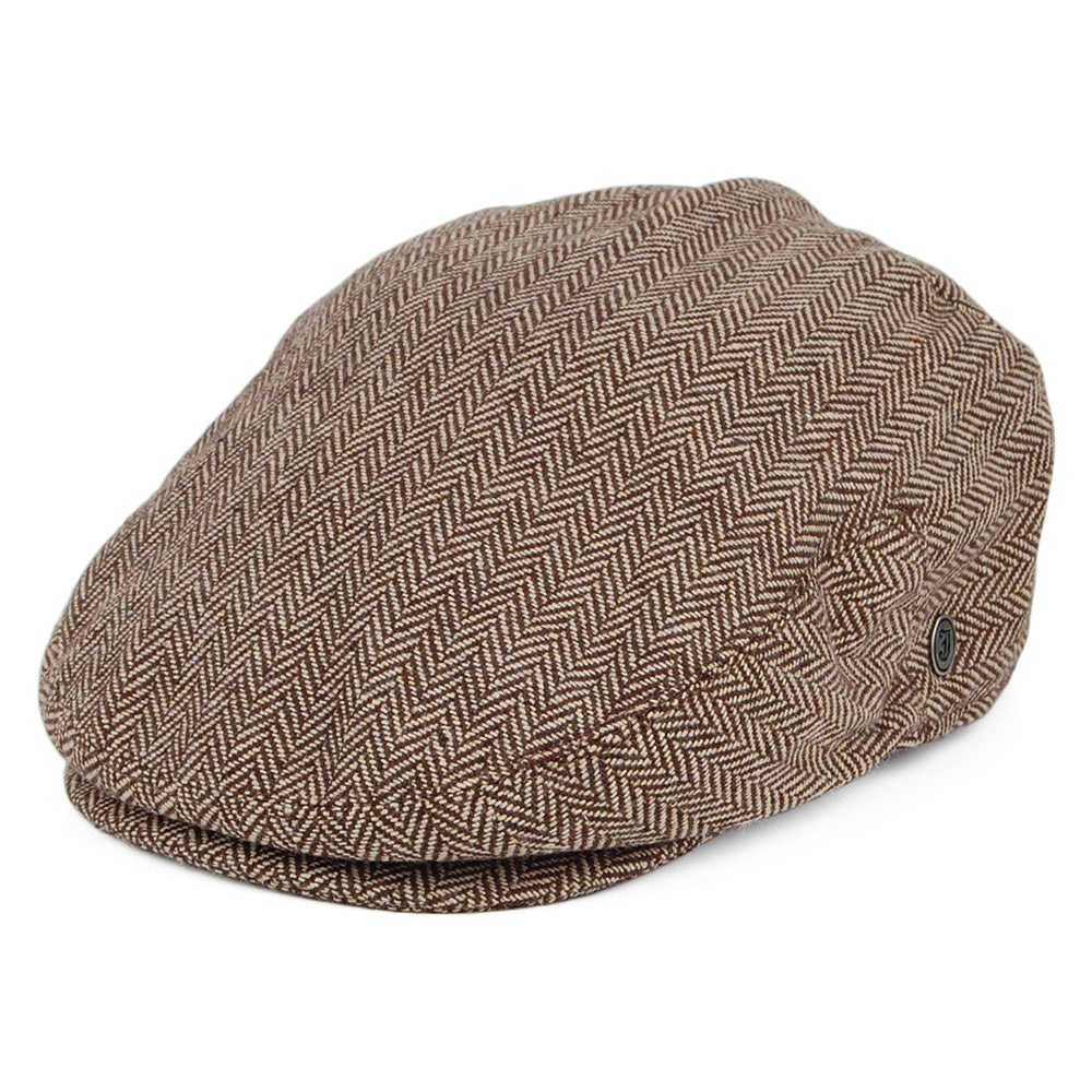 Casquette Plate à Chevrons marron foncé JAXON & JAMES - VENTE EN GROS