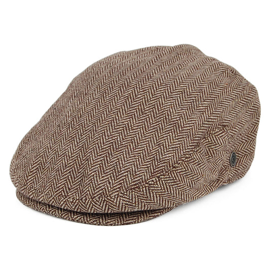 Casquette Plate à Chevrons marron foncé JAXON & JAMES - VENTE EN GROS