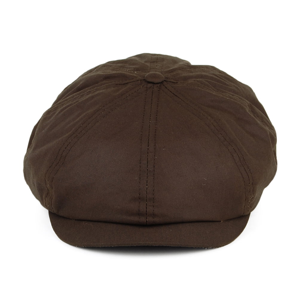 Casquette Gavroche en Coton Ciré British Millerain marron JAXON & JAMES - VENTE EN GROS