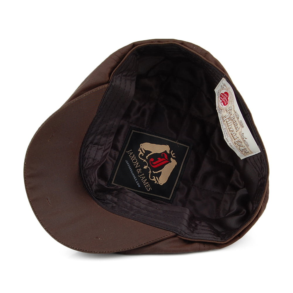 Casquette Gavroche en Coton Ciré British Millerain marron JAXON & JAMES - VENTE EN GROS
